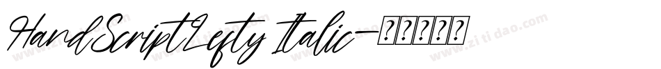 HandScriptLefty Italic字体转换